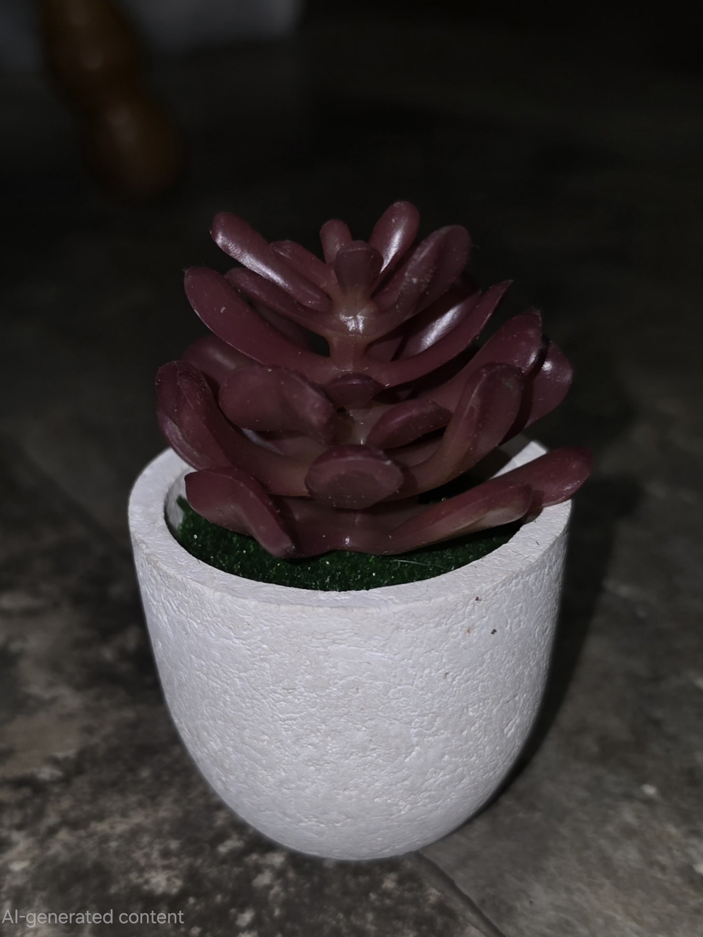 Artificial Succulent Plant in Gray Pot - BNIB